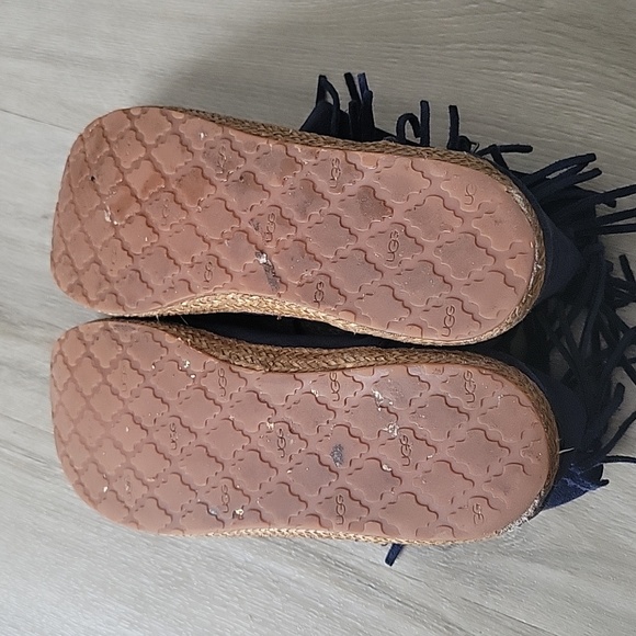 UGG Blue Suede Fringe Boots - Picture 4 of 6